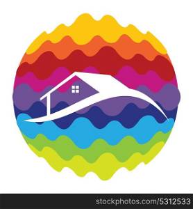 Home Rainbow Color Icon for Mobile Applications and Web Vector Illustration EPS10. Home Rainbow Color Icon for Mobile Applications and Web Vector I
