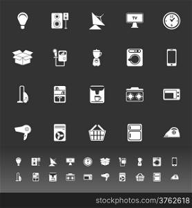 Home related icons on gray background, stock vector
