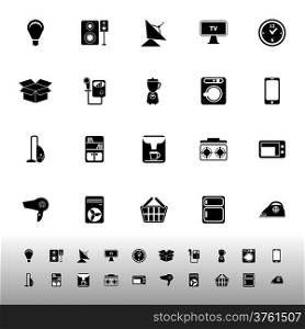 Home related icons on white background, stock vector