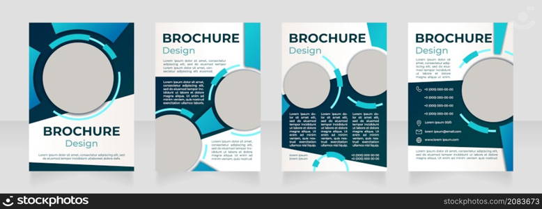 Home remodeling service blank brochure design. Template set with copy space for text. Premade corporate reports collection. Editable 4 paper pages. Montserrat Bold, Medium, Regular fonts used. Home remodeling service blank brochure design