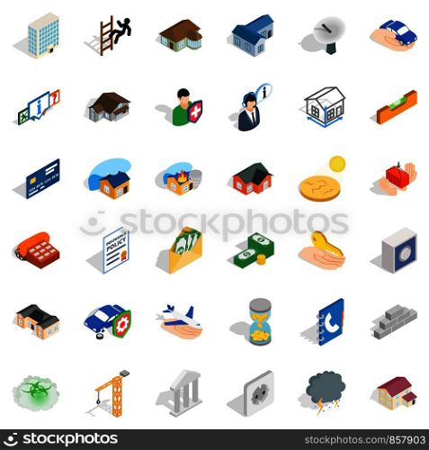 Home repair icons set. Isometric style of 36 home repair vector icons for web isolated on white background. Home repair icons set, isometric style