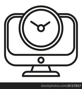 Home rush job icon outline vector. Office work. Delivery time. Home rush job icon outline vector. Office work