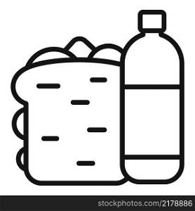 Home school lunch icon outline vector. Dinner food. Meal breakfast. Home school lunch icon outline vector. Dinner food
