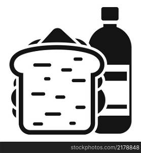 Home school lunch icon simple vector. Dinner food. Meal breakfast. Home school lunch icon simple vector. Dinner food
