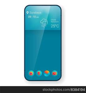home screen layout mobile app user interface blue ocean