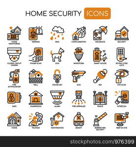 Home Security , Thin Line and Pixel Perfect Icons