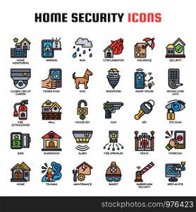 Home Security , Thin Line and Pixel Perfect Icons