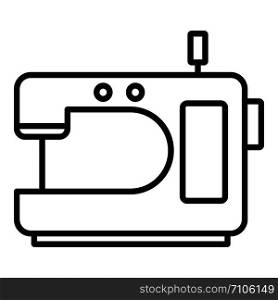 Home sew machine icon. Outline home sew machine vector icon for web design isolated on white background. Home sew machine icon, outline style