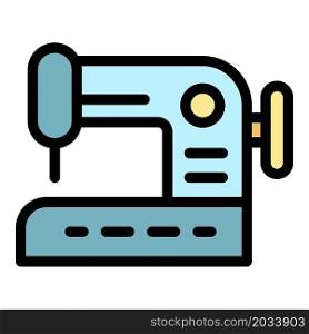 Home sewing machine icon. Outline home sewing machine vector icon color flat isolated. Home sewing machine icon color outline vector