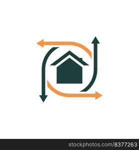 home share logo flat design