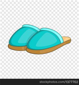 Home slippers icon in cartoon style isolated on background for any web design . Home slippers icon, cartoon style