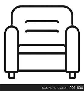 Home sofa icon outline vector. Interior relax. Seat style. Home sofa icon outline vector. Interior relax