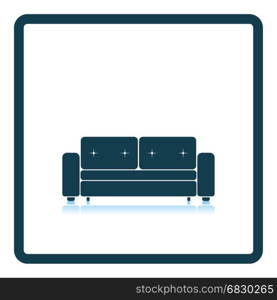 Home sofa icon. Shadow reflection design. Vector illustration.