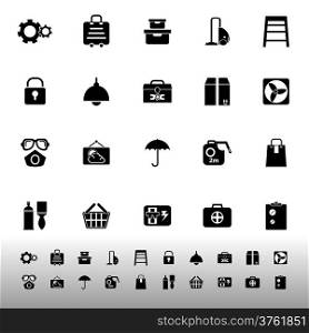 Home storage icons on white background, stock vector