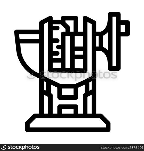 home tablet press line icon vector. home tablet press sign. isolated contour symbol black illustration. home tablet press line icon vector illustration