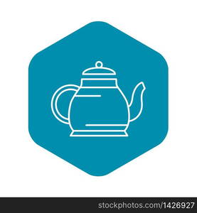 Home teapot icon. Outline home teapot vector icon for web design isolated on white background. Home teapot icon, outline style