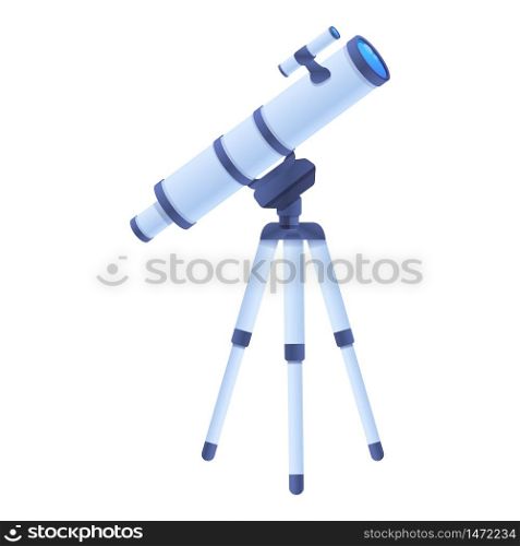 Home telescope icon. Cartoon of home telescope vector icon for web design isolated on white background. Home telescope icon, cartoon style