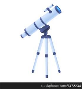 Home telescope icon. Cartoon of home telescope vector icon for web design isolated on white background. Home telescope icon, cartoon style