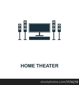 Home Theater icon. Premium style design from household collection. UX and UI. Pixel perfect home theater icon. For web design, apps, software, printing usage.. Home Theater icon. Premium style design from household icon collection. UI and UX. Pixel perfect home theater icon. For web design, apps, software, print usage.