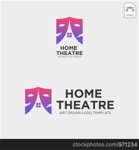home theater mask actor logo template vector icon element - vector. home theater mask actor logo template vector icon element