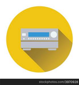 Home theater receiver icon. Flat design. Vector illustration.