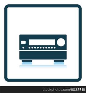 Home theater receiver icon. Shadow reflection design. Vector illustration.