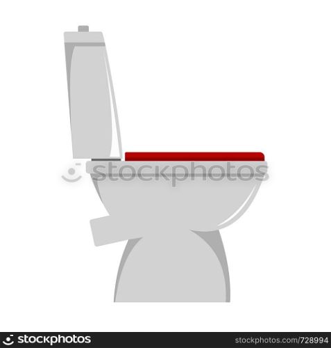 Home toilet icon. Flat illustration of home toilet vector icon for web. Home toilet icon, flat style