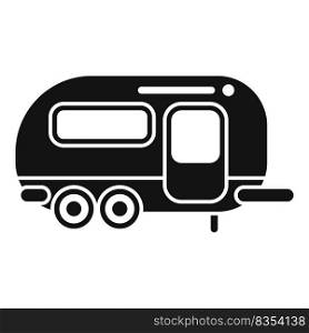 Home trailer icon simple vector. Car caravan. Travel tent. Home trailer icon simple vector. Car caravan
