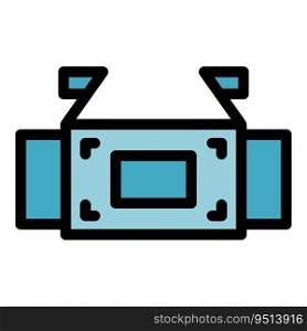 Home tv mount icon outline vector. Wall control. House cinema color flat. Home tv mount icon vector flat