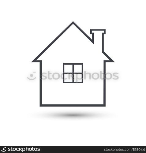 Home Vector Line Icon. House Symbol