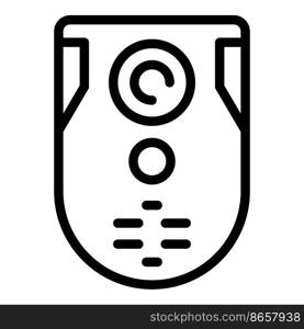 Home video intercom icon outline vector. Door system. Bell camera. Home video intercom icon outline vector. Door system