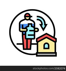 home water delivering color icon vector. home water delivering sign. isolated symbol illustration. home water delivering color icon vector illustration