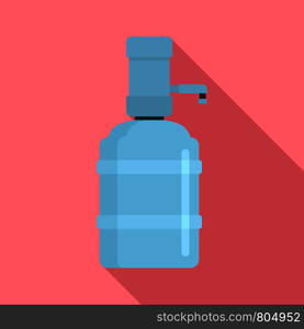 Home water dispenser icon. Flat illustration of home water dispenser vector icon for web design. Home water dispenser icon, flat style