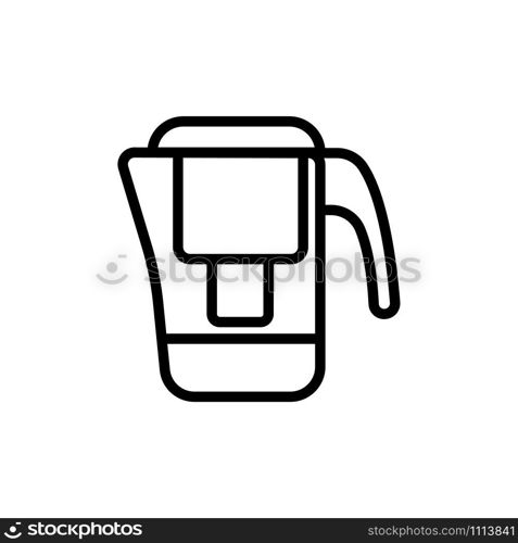 Home water filter icon vector. Thin line sign. Isolated contour symbol illustration. Home water filter icon vector. Isolated contour symbol illustration