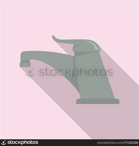 Home water tap icon. Flat illustration of home water tap vector icon for web design. Home water tap icon, flat style