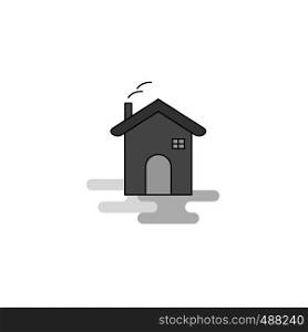 Home Web Icon. Flat Line Filled Gray Icon Vector