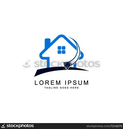 home with clean logo template