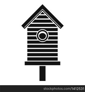 Homemade bird house icon. Simple illustration of homemade bird house vector icon for web design isolated on white background. Homemade bird house icon, simple style