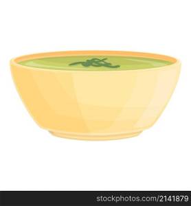 Homemade cream soup icon cartoon vector. Hot bowl. Food plate. Homemade cream soup icon cartoon vector. Hot bowl
