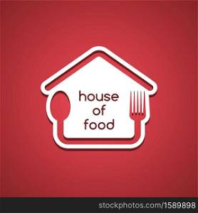 homemade food restaurant theme vector art illustration. homemade house food logo template