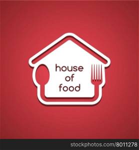 homemade house food logo template. homemade food restaurant theme vector art illustration
