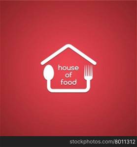 homemade house food logo template. homemade food restaurant theme vector art illustration