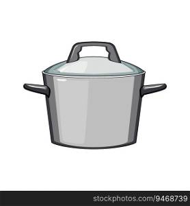 homemade sauce pan cartoon. tasty healthy, cooking cuisine, fresh kitchen homemade sauce pan sign. isolated symbol vector illustration. homemade sauce pan cartoon vector illustration