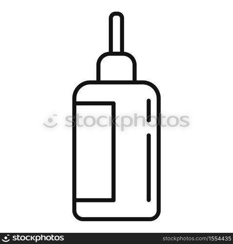 Homeopathy dropper bottle icon. Outline homeopathy dropper bottle vector icon for web design isolated on white background. Homeopathy dropper bottle icon, outline style