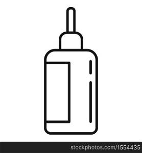 Homeopathy dropper bottle icon. Outline homeopathy dropper bottle vector icon for web design isolated on white background. Homeopathy dropper bottle icon, outline style