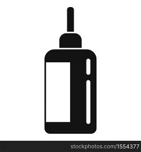 Homeopathy dropper bottle icon. Simple illustration of homeopathy dropper bottle vector icon for web design isolated on white background. Homeopathy dropper bottle icon, simple style