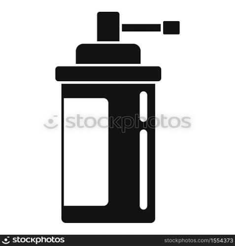 Homeopathy spray bottle icon. Simple illustration of homeopathy spray bottle vector icon for web design isolated on white background. Homeopathy spray bottle icon, simple style