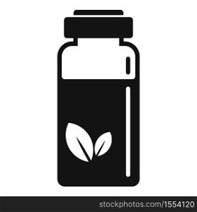 Homeopathy syringe bottle icon. Simple illustration of homeopathy syringe bottle vector icon for web design isolated on white background. Homeopathy syringe bottle icon, simple style