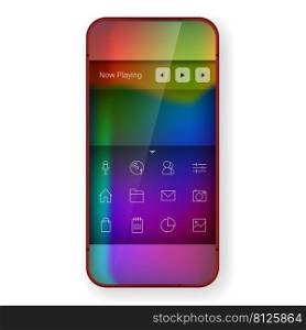 homescreen layout mobile app ui rainbow