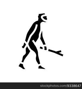 homo erectus human evolution glyph icon vector. homo erectus human evolution sign. isolated symbol illustration. homo erectus human evolution glyph icon vector illustration